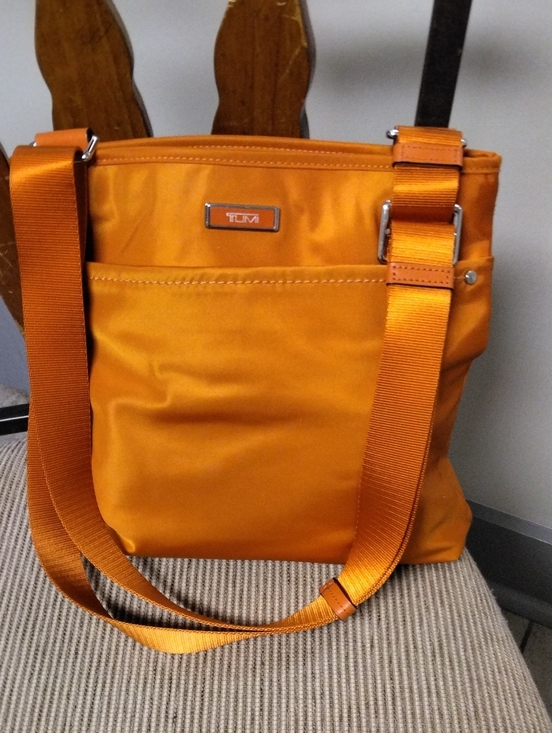 Tumi Handbags - Tumi Orange Nylon Crossbody Shoulder Bag
